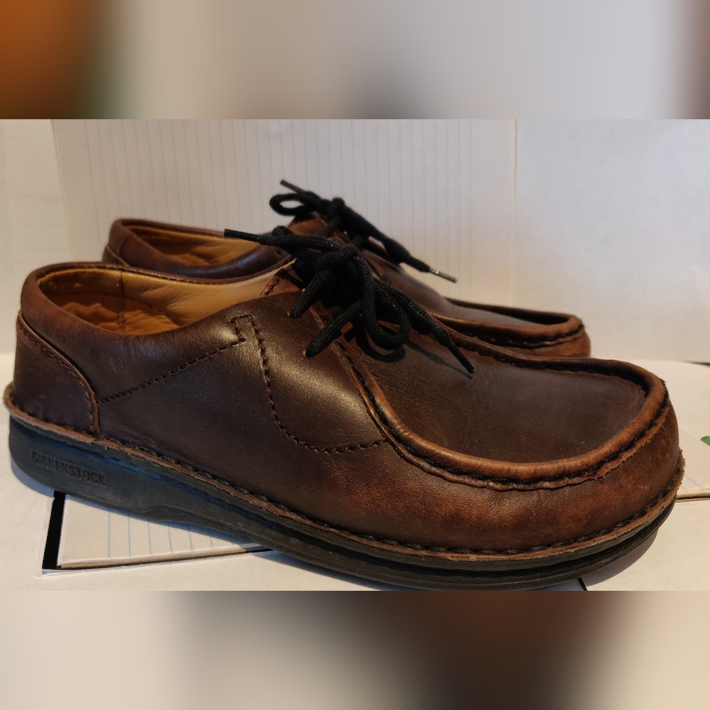37 Birkenstock Brown Leather Shoes sz 37 regular fit